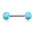 Crystal Paved Ferido Balls 316L Surgical Steel Nipple Bar