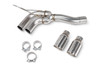 Scorpion Rear Silencer Delete - Polished Twin 90mm Daytona Trims - 2020> - SLR002