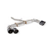 Scorpion Non-res cat/gpf back system - Carbon fibre quad Ø114mm Ascari trims - Audi S3 2.0T 8Y Quattro (Saloon) GPF Model - SAUS131CF