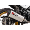 Scorpion Serket Parallel Slip-on - Brushed Stainless Steel Sleeve - Honda Transalp XL750 -  RHA201SEO