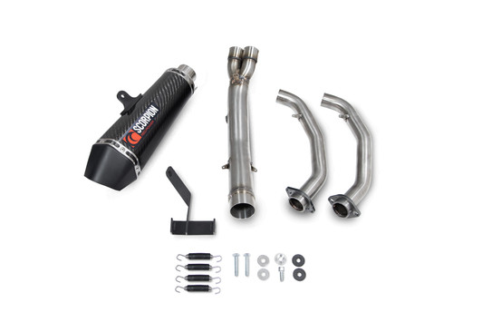 Scorpion Serket Taper Full System Carbon Fibre Sleeve - Ninja 650 - 2017 - 2021 - RKA139SYSCEO Scorpion Serket Taper Full System Carbon Fibre Sleeve - Ninja 650 - 2017 - 2021 - RKA139SYSCEO