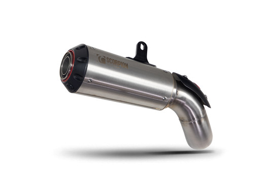 Scorpion Red Power Slip-on Brushed Stainless Steel Sleeve. Fits with panniers  - Ninja 1000 SX - 2020 - 2024 - PKA137SEO