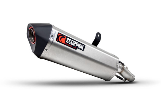 Scorpion Serket Parallel Slip-on Brushed Stainless Steel Sleeve. Fits with panniers - Tiger 900 - 2020 - 2023 - RTR90SEO Scorpion Serket Parallel Slip-on Brushed Stainless Steel Sleeve. Fits with panniers - Tiger 900 - 2020 - 2023 - RTR90SEO