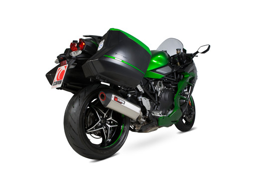 Scorpion Serket Parallel Slip-on Brushed Stainless Steel Sleeve  - Ninja H2-SX / H2-SX SE - 2018 - RKA122SEO Scorpion Serket Parallel Slip-on Brushed Stainless Steel Sleeve  - Ninja H2-SX / H2-SX SE - 2018 - RKA122SEO