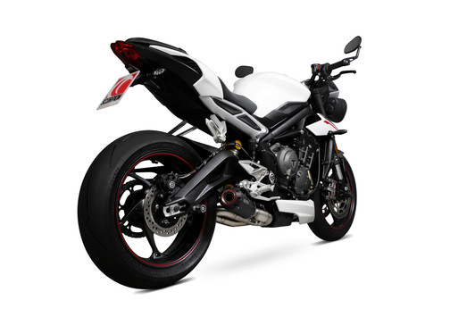 Scorpion Red Power Slip-on Black Ceramic Coated Sleeve - Street Triple 765 R / Street Triple 765 S / Street Triple 765 RS - 2017 - PTR87BCER