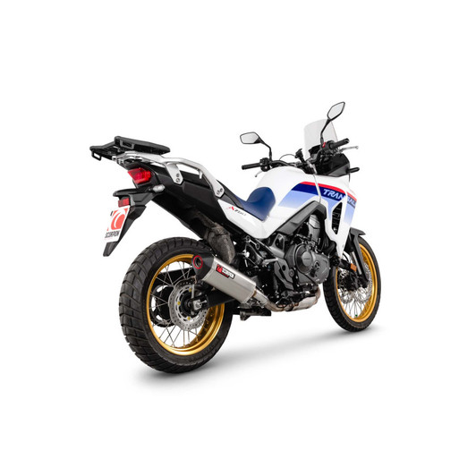 Scorpion Serket Parallel Slip-on - Brushed Stainless Steel Sleeve - Honda Transalp XL750 -  RHA201SEO