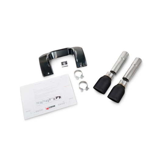 Scorpion Exhausts Tailpipe & valance upgrade kit - Black ceramic 100mm Daytona trim - Mini Cooper S F66 - 2024-2026 - SMNS037UDC