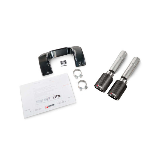 Scorpion Exhausts Tailpipe & valance upgrade kit - Carbon fibre 100mm Ascari trim - Mini Cooper S F66 - 2024-2026 - SMNS037UCF