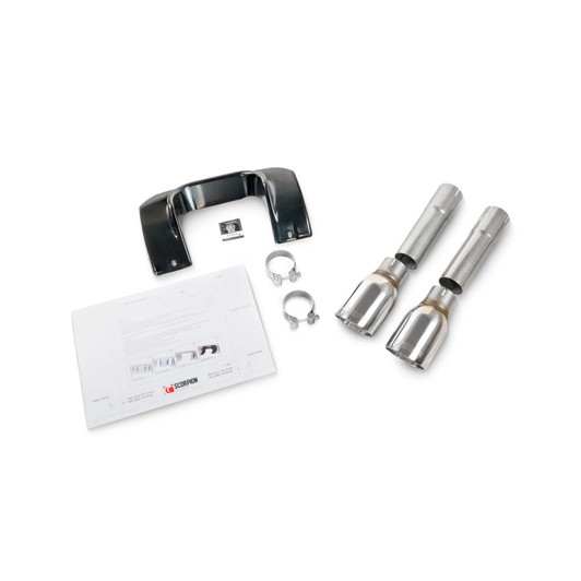 Scorpion Exhausts Tailpipe & valance upgrade kit - Polished 100mm Daytona trim - Mini Cooper S F66 - 2024-2026 - SMNS037UD