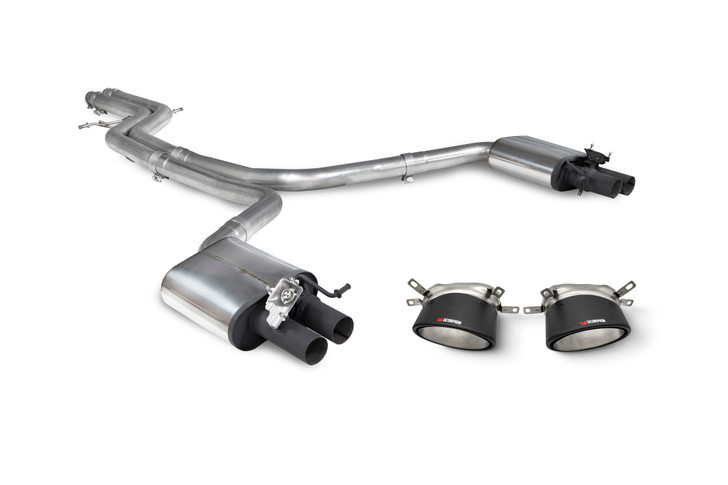Scorpion Non-Resonated half system with trims Valved - RS7 C7 - 2013 - SAUS117CF