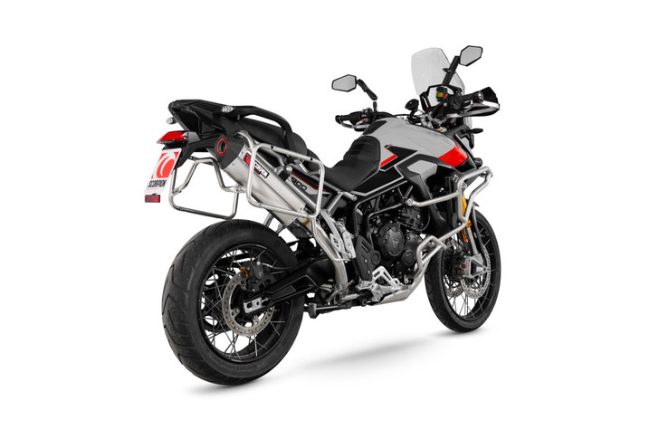 Scorpion Serket Parallel Slip-on - Brushed Stainless Sleeve - Triumph Tiger 900 (All Variants) 2024-2025 - RTR95SEO