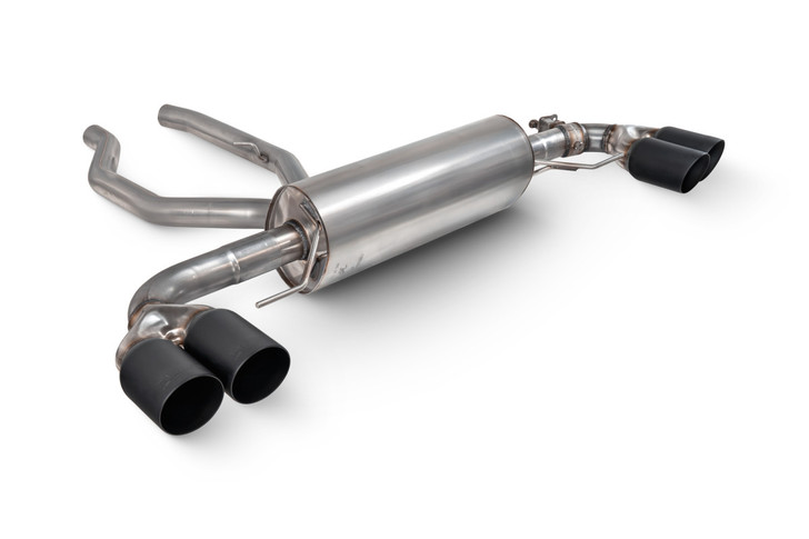 Scorpion GPF-Back system with electronic valve - Daytona Ceramic Black Daytona Tips - SBM110DC