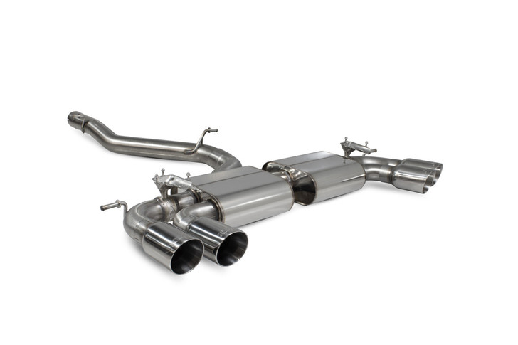 ScorpionNon-resonated gpf-back system with valves - Polished quad daytona trims - SAUS127