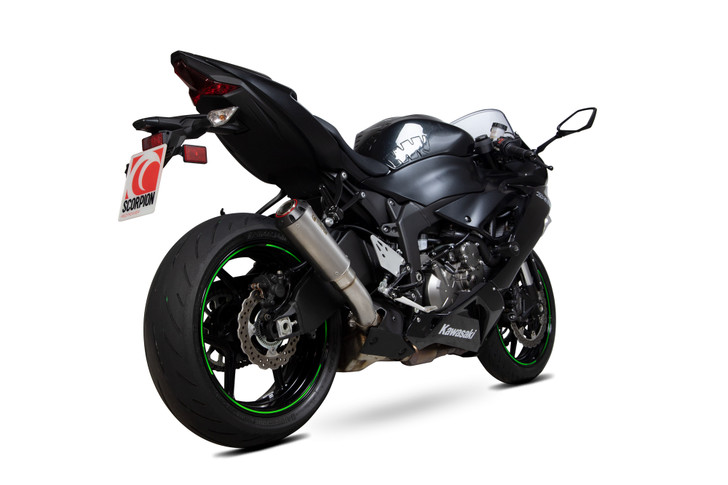 Scorpion Red Power Slip-on Titanium Sleeve - Ninja ZX-6R / Ninja ZX-636 - 2019 - PKA129TEO