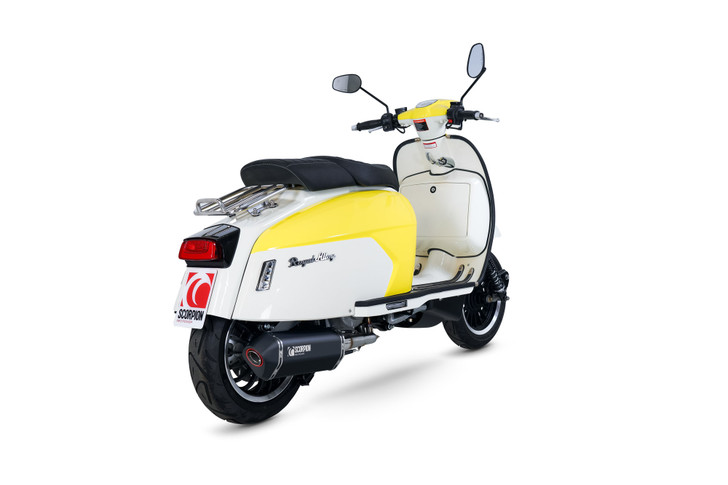 Scorpion Serket Parallel Full System Black Ceramic Coated Sleeve - GT125 / GP125 Euro 5 - 2022 - RRA107BCER