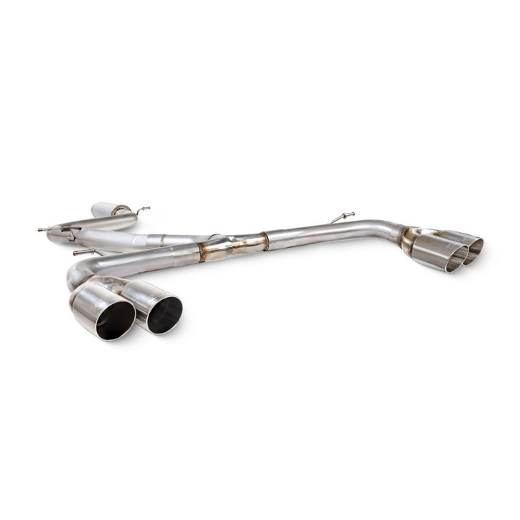 Scorpion Predator Resonated GPF Back System - Polished 83mm Daytona trims - Cupra Leon 300 VZ3 2.0 TSI - SST024D