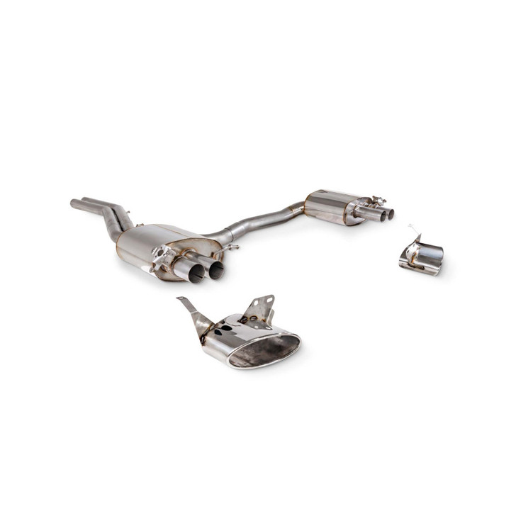 Scorpion Half System - Polished Stainless Steel Trim Sets with Valves - Audi RS6 C8/RS7 C8 - SAUS129