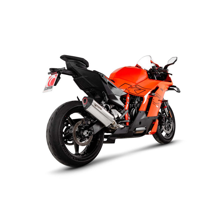 Scorpion Half system - Serket Parallel Slip-On - Brushed Stainless Steel Sleeve - KTM 990 RC R 2026 - RKT99SEO