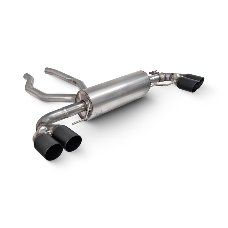 Scorpion Half system with electronic valve - Ceramic Black Daytona Trims with Valve - BMW 4 Series G22 M440i (GPF & Non-GPF Models) - SBM121DC