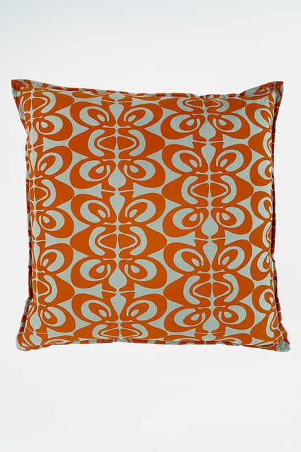 45cm sq Cushion Cover | sori sea blue/mandarin