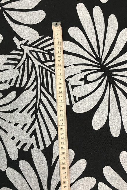 Canvas Fabric | Japanese Floral - black $30/mt 