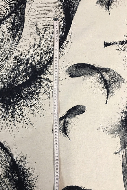 Hemp Fabric | Feather - ink/natural $40/mt 