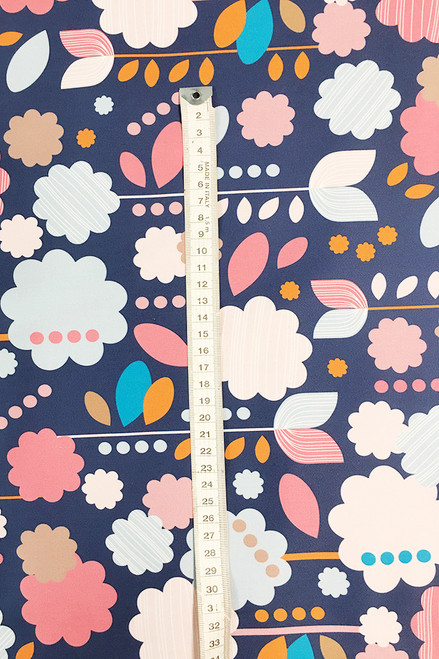 Stretch cotton sateen | Daisy pop now $25/mt 