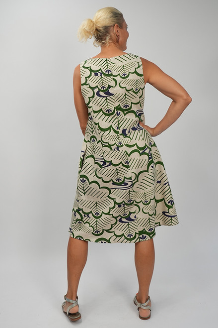 Louise Dress | Secret garden green/navy final sale