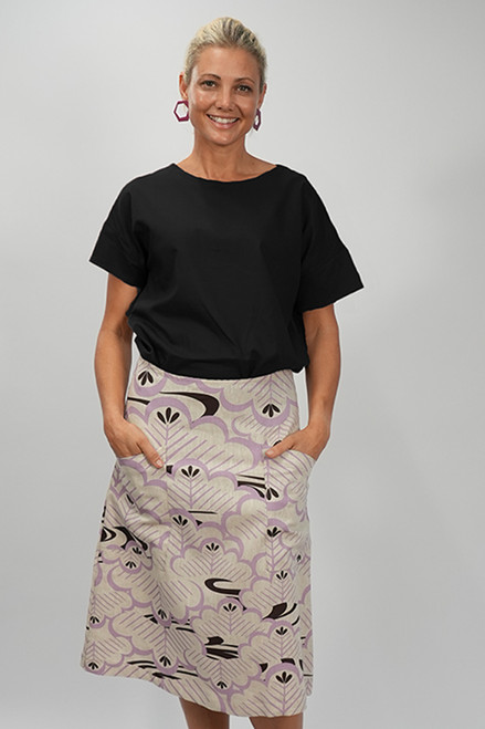 Heidi skirt long | Secret garden mauve/grape final sale