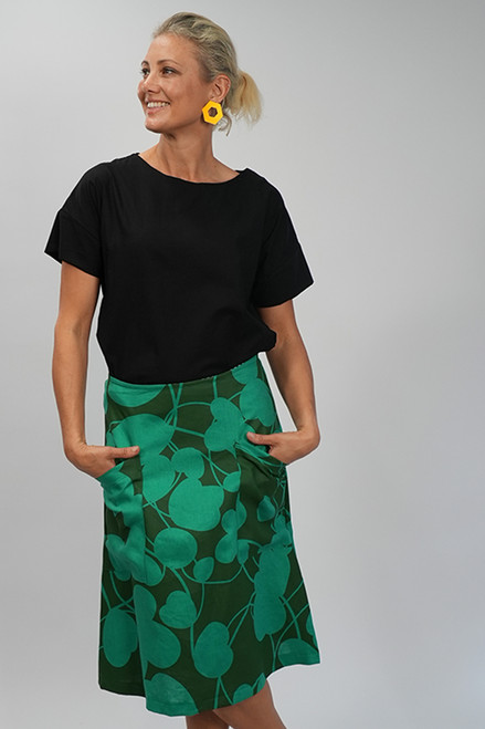 Heidi skirt long | Blossom green/green final sale