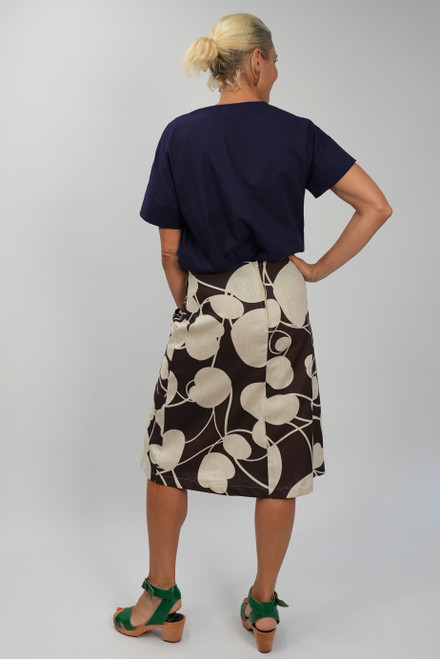 Heidi skirt long | Blossom grape/natural final sale