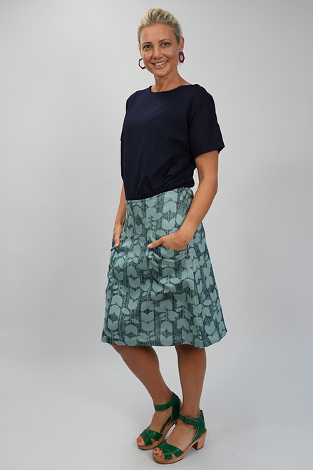 Heidi skirt short | Tulip blue/capri final sale