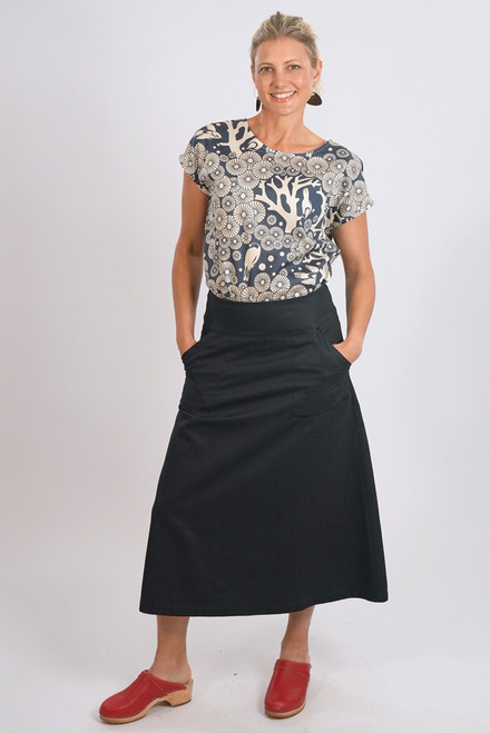 Amy Skirt Midi |  Ink Navy