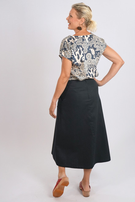 Amy Skirt Midi |  Ink Navy