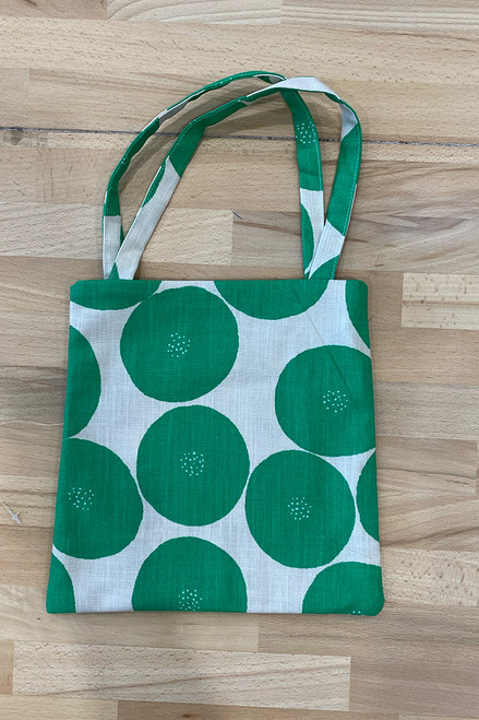  Mini tote | Anpan green /triangles