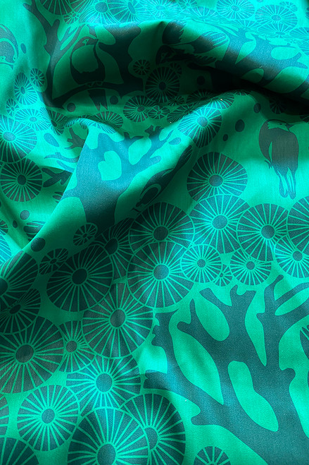 Cotton sateen | Mikko - green/emerald  $50/mt