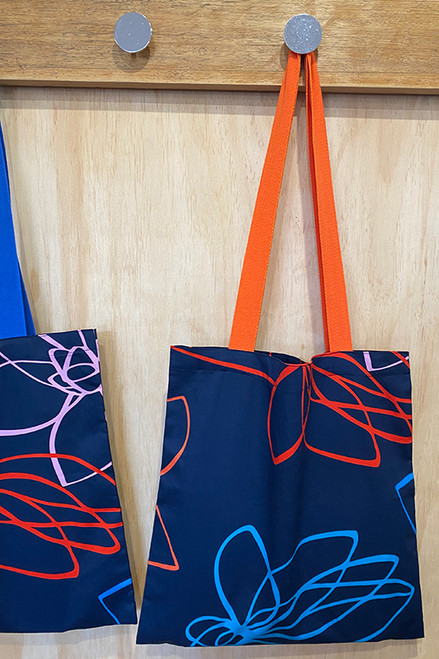 Library Bag | Lola with orange straps