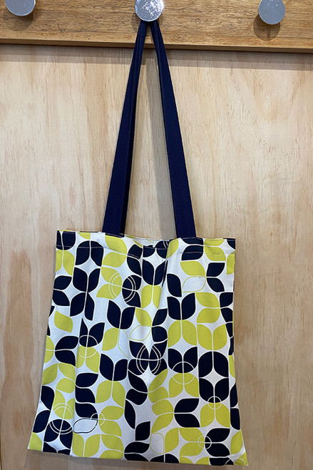 Library Bag | beka lemon with navy straps