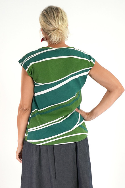 Bobby top | Waves green/green