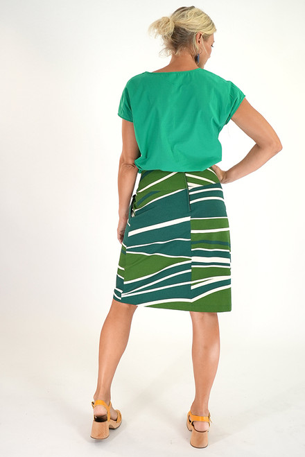 Amy skirt short | Waves green