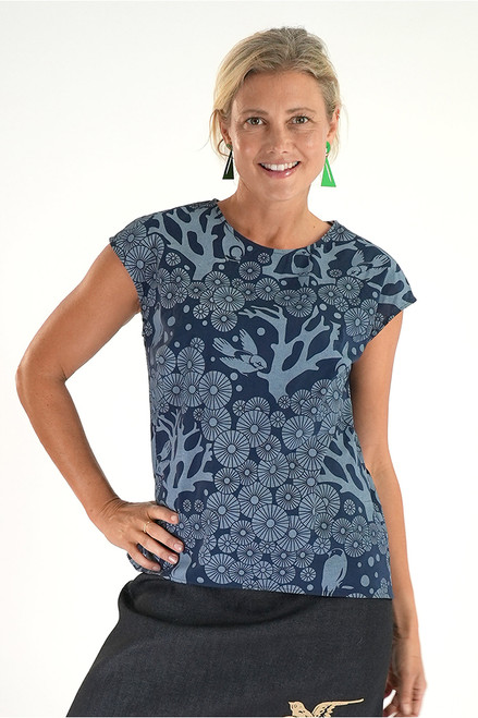 Liz top | Mikko navy/soft white