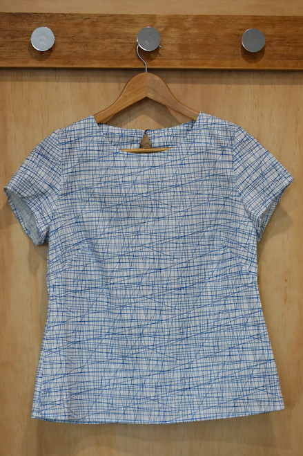 Shelley Top |  Blue lines