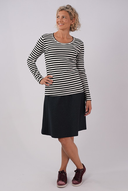 Long sleeve tee | black white stripe