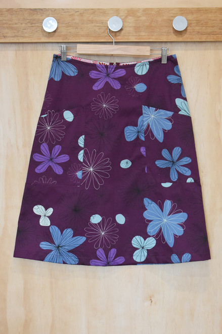 Heidi skirt short | Winter flowers wine