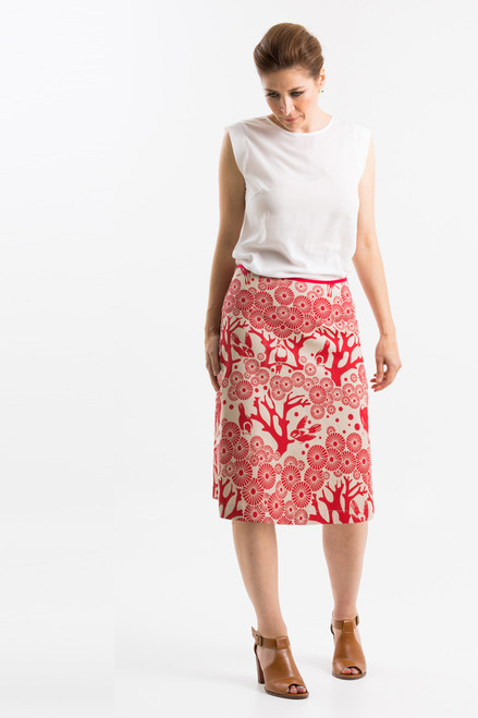 Mikiko - Floral A-Line Midi Skirt