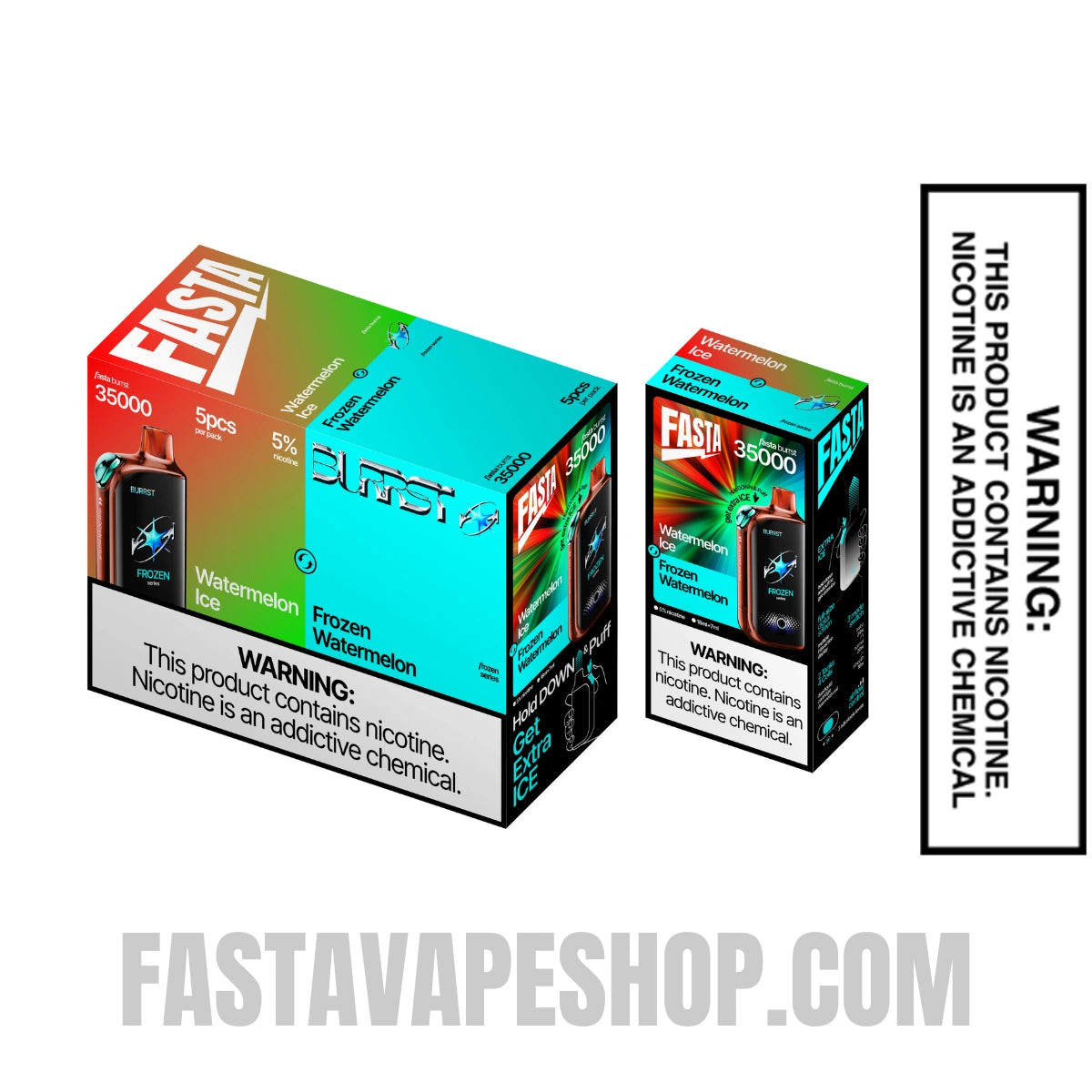Watermelon Ice / Frozen Watermelon Fasta Burrst 35000 Vape with bundle box