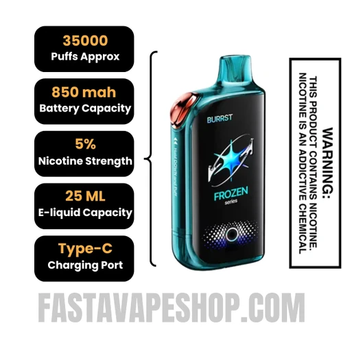 Blueberry Watermelon / Frozen Blueberry Watermelon Fasta Burrst 35000 Vape Specifications