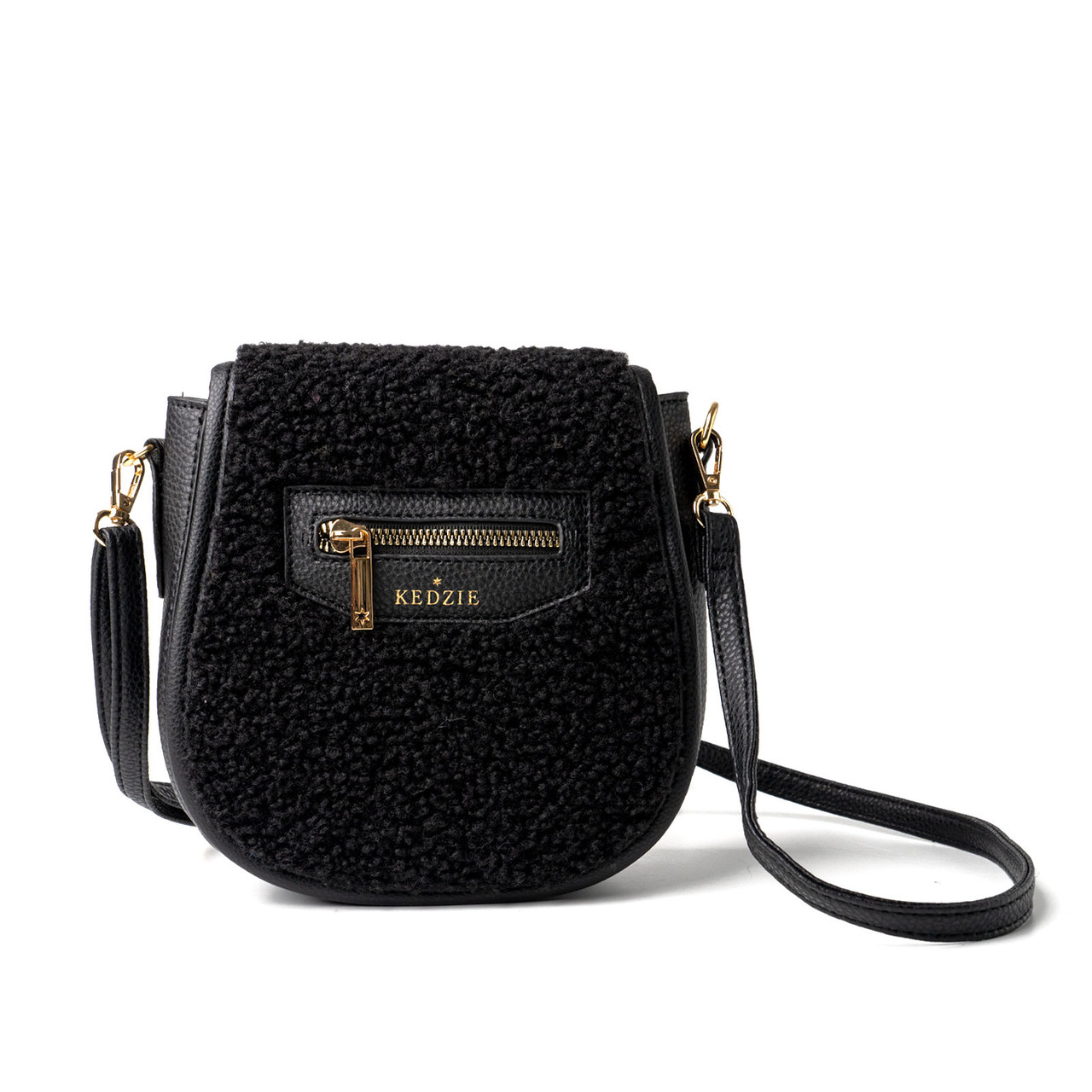 ★ ★ CKJ Block Sherpa Mini Bag☆大人気☆ Vegan Sherpa Camden Mini Messenger - Kedzie