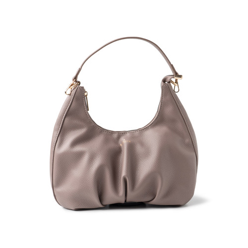 Gray Elle Vegan Leather Shoulder Bag