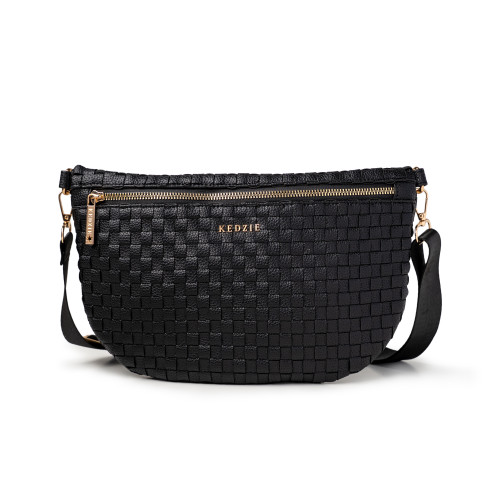 Terrace Woven Crossbody - Black